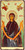 VATOPEDI MONASTERY MOUNT ATHOS Panagia Agia Zoni - Wooden Aged Icon on Canvas with Coloured Background from Mount Athos (23 x 12 cm)