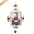 Orthodox Religious  Pectoral Cross Brass Necklace Silver Gold Plated Multi-Rhinestones for Gift Occasions ODM OEM