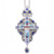 Alloy Silver Plated Pectoral Cross Necklace for New Priest Ordination with Color Stones
