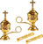 2PCS Gold-Finish Bakhoor Incense Burner with Tong for Charcoal and Resin