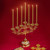 Orthodox 7-Branch Candle Holder, Gold Plated Zinc Alloy Church Candelabra with Cross and Enamel Details, 12" Liturgical Altar Candlestick for Religious Rituals