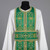 White Green Orthodox  Vestment Set Gold Bullion Embroidered Clergy Sticharion Orarion Robe Liturgical Garment Wholesale