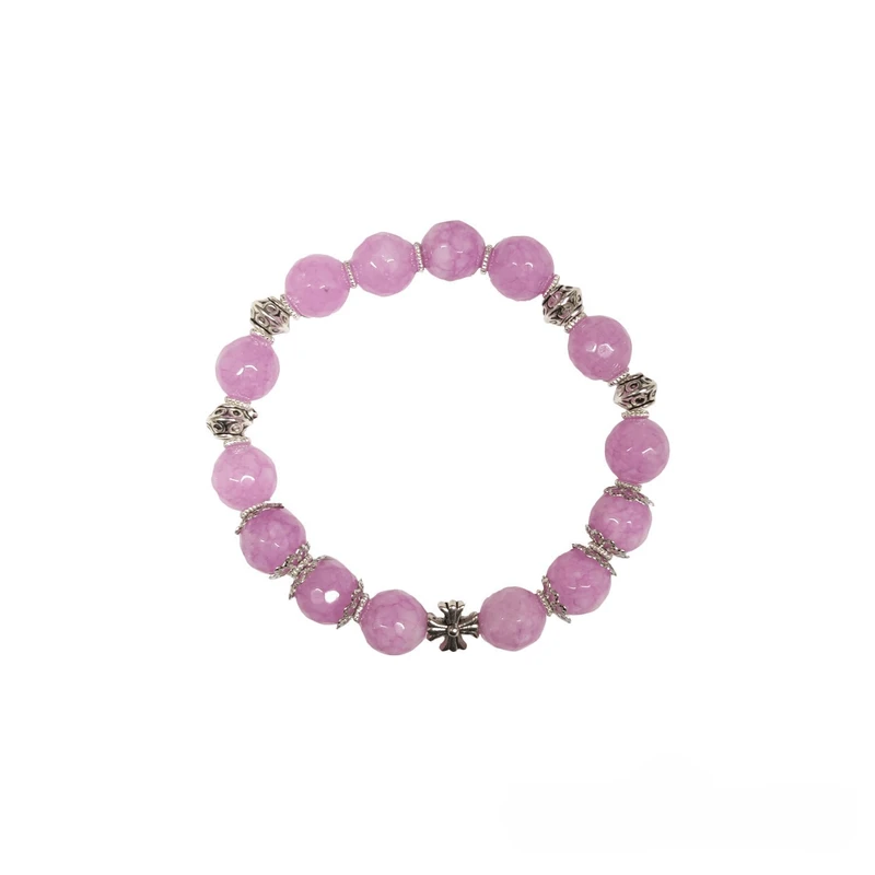 Prayer Rope with Pink Agate Beads