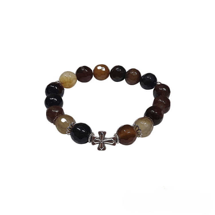 Prayer Rope with Brown Agate Beads