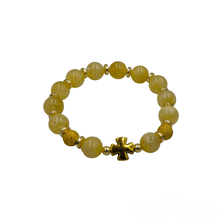 Prayer Rope with Yellow Quartz Beads
