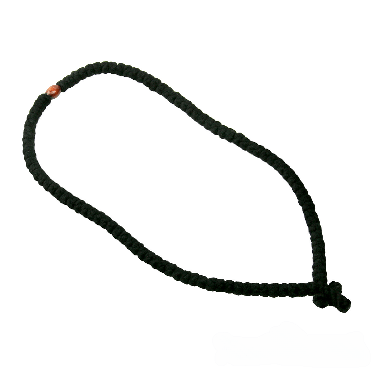 Wool Prayer Rope 100 Knots with Wooden Bead