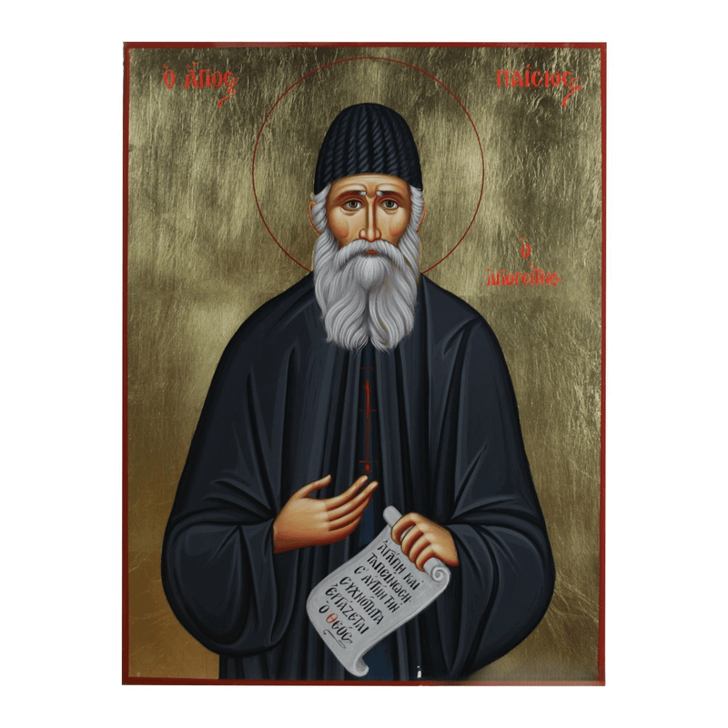 Hand-Painted Iconography of Saint Paisios the Athonite