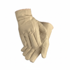 Safe-T-Glove 524 24-Ounce Hot Mill Glove. White, 100% cotton quilted double palm glove with reinforced knuckle strap and safety bandtop cuff.