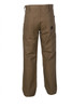 Back view of Forge FR Men's Brown Industrial Canvas Pants (Style P-MFRP-5) showing back pockets, reinforced belt loops, and side utility pocket.