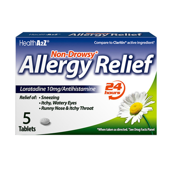 Loratadine 10mg/Antihistamine(Compare to Claritin) 5 tablets