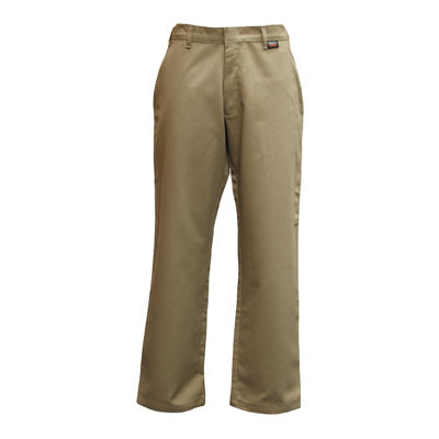 The image features the Stanco US9513 work pants, showing the professional "deluxe" design with front swing pockets and back welted pockets. The 9 oz. UltraSoft® material provides a durable yet comfortable fit, while the concealed snap closure ensures the hardware is shielded for safety in electrical applications.