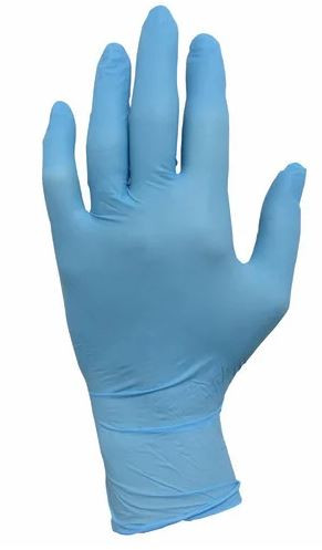 ProWorks GL-N106FL Blue Nitrile Exam Gloves, 5.5 Mil Heavy Duty Powder-Free protection with textured fingertips for superior grip