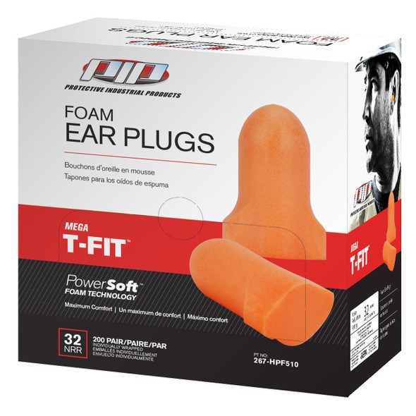 PIP Mega T-Fit™ Uncorded Ear Plugs 267-HPF510