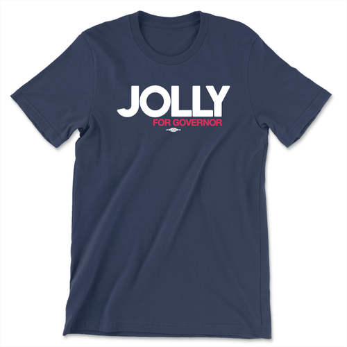Jolly For Governor (Unisex & Women's Navy Tee)