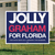 Jolly Graham For Florida - Navy (24" x 18" Coroplast Yard Sign)