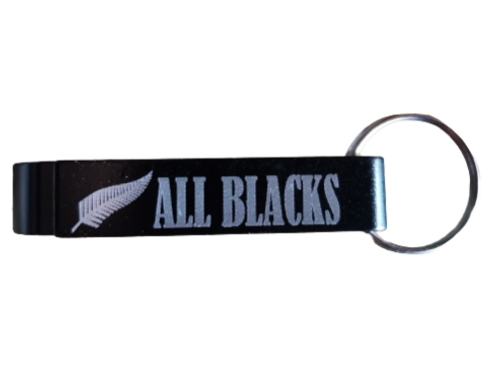 All Blacks Aluminum Keychain Bottle Opener