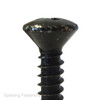 No 4 (2.9mm) Black Raised Countersunk Pozi Self Tapping Screws