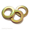 Assorted Yellow Zinc Form A flat Washers