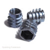 Thermoplastic Inserts screws for plastic / wood Type E Reduced head Zinc plated