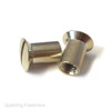 Metric Nickel Plated Brass Raised Countersunk Slotted Sleeve Nuts