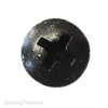 No.6 (3.5mm) Black Raised Countersunk Pozi Self Tapping Screws DIN 7983