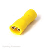 Fully Insulated Female Spade Crimp Terminals 2.8mm to 9.5mm Red Blue Yellow