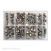 144 ASSORTED A2 STAINLESS STEEL 1/4" 5/16" 3/8" UNF FULLY THREADED BOLTS KIT