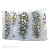 Assorted Metric Zinc Plated Flange Nyloc Nuts