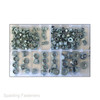 Assorted M5, M6, M8 & M10 Metric Zinc Plated Hexagon Flange Nyloc Nuts