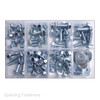M8 METRIC 8.8 ZINC ASSORTED FLANGE BOLTS & NUTS ASSORTED SETS