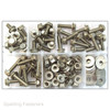 Assorted M8 Stainless Steel Hex Flange Set Screw Bolts With Nuts & Washers