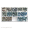 Assorted M2 Zinc Plated Cheese Slotted Machine Screws, Nuts & Washers