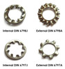 A2 Stainless Internal Shakeproof Washers DIN 6797J