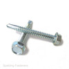 No.14 Zinc Plated Steel Hex Flange Head Self Drilling Tek Screws