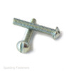 6BA Zinc Plated Steel Round Slotted Head Machine Screws