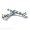 No.10 Pan Phillips Zinc Plated Steel Self Drilling Screws Wood To Steel