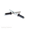 4mm Metric Aluminium/Steel Black Pop Dome Head Rivets
