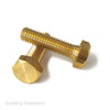 M6 Metric Brass Hexagon Head Fully Threaded Set Screw Bolts