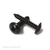 No.8 Black Pozi Flange Head Self Tapping Screws