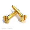 No.8 Solid Brass Raised Countersunk Slotted Wood Screws