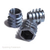 Thermoplastic Inserts screws for plastic / wood Type E Reduced head Zinc plated 