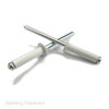 4.8mm White Standard Open Dome Head Aluminium Rivets
