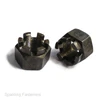 Metric Fine Self Colour Steel Castle Nuts