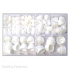 90 Assorted Metric White Nylon Nut & Bolt Head Cap Covers