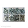 Assorted 5/16 Unf Zinc Plated Set Screw Fully Threaded Bolts, Nuts & Washers