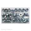 Assorted Metric Zinc Plated Flange Nyloc Nuts M5 M6 M8 M10 M12
