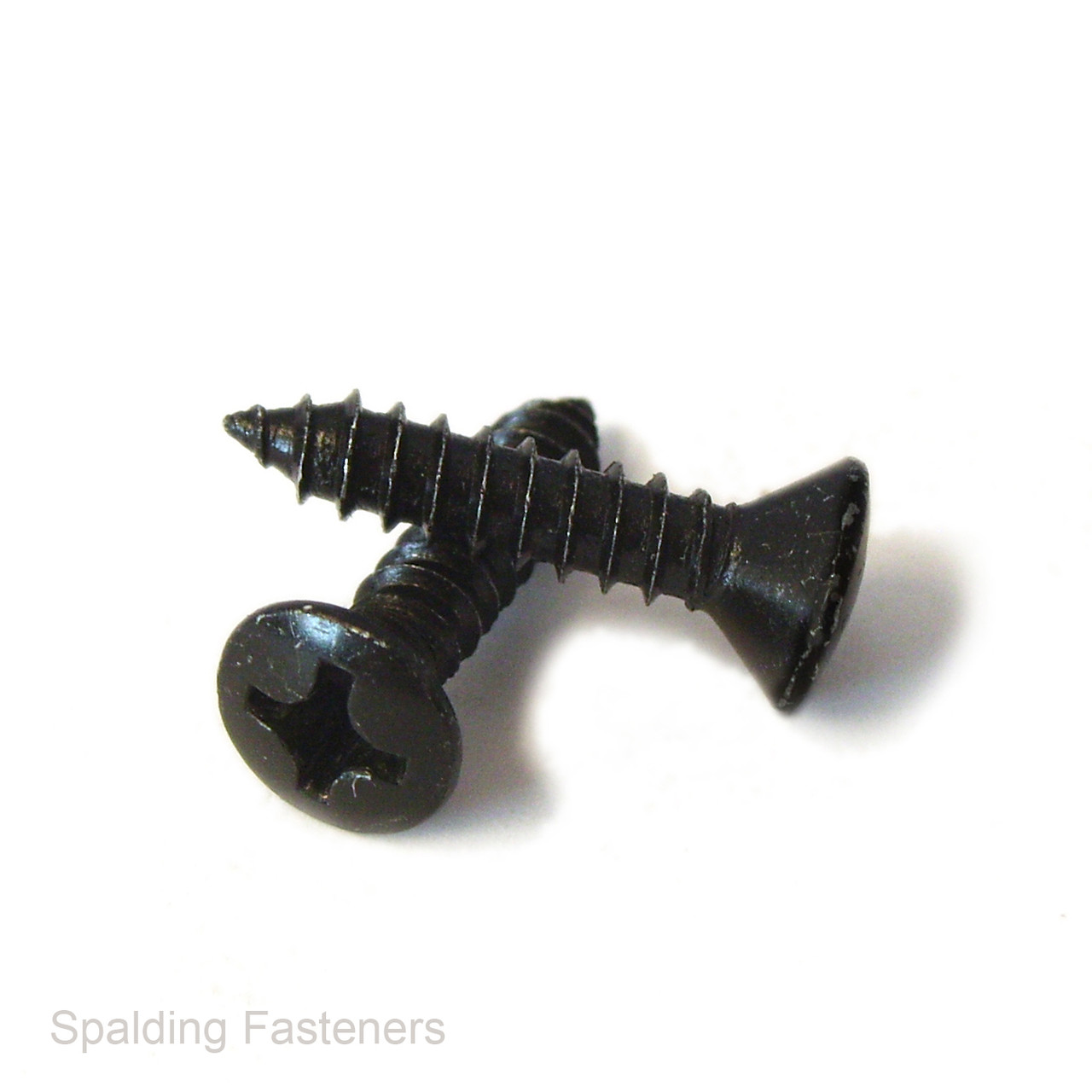 No 4 (2.9mm) Black Raised Countersunk Pozi Self Tapping Screws