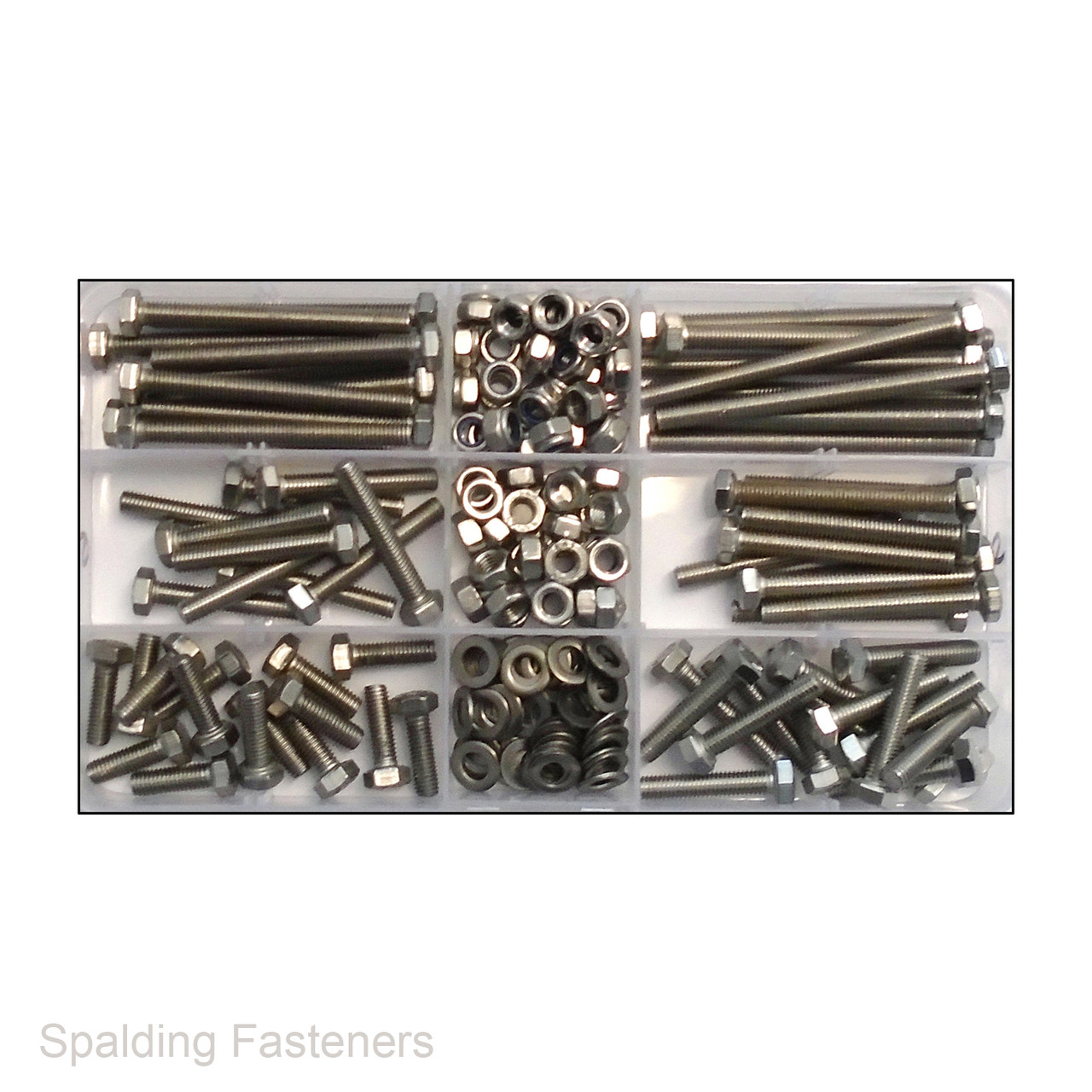 M5 Metric Assorted A2 Stainless Steel Hexagon Head Set Screws, Nuts & Washers