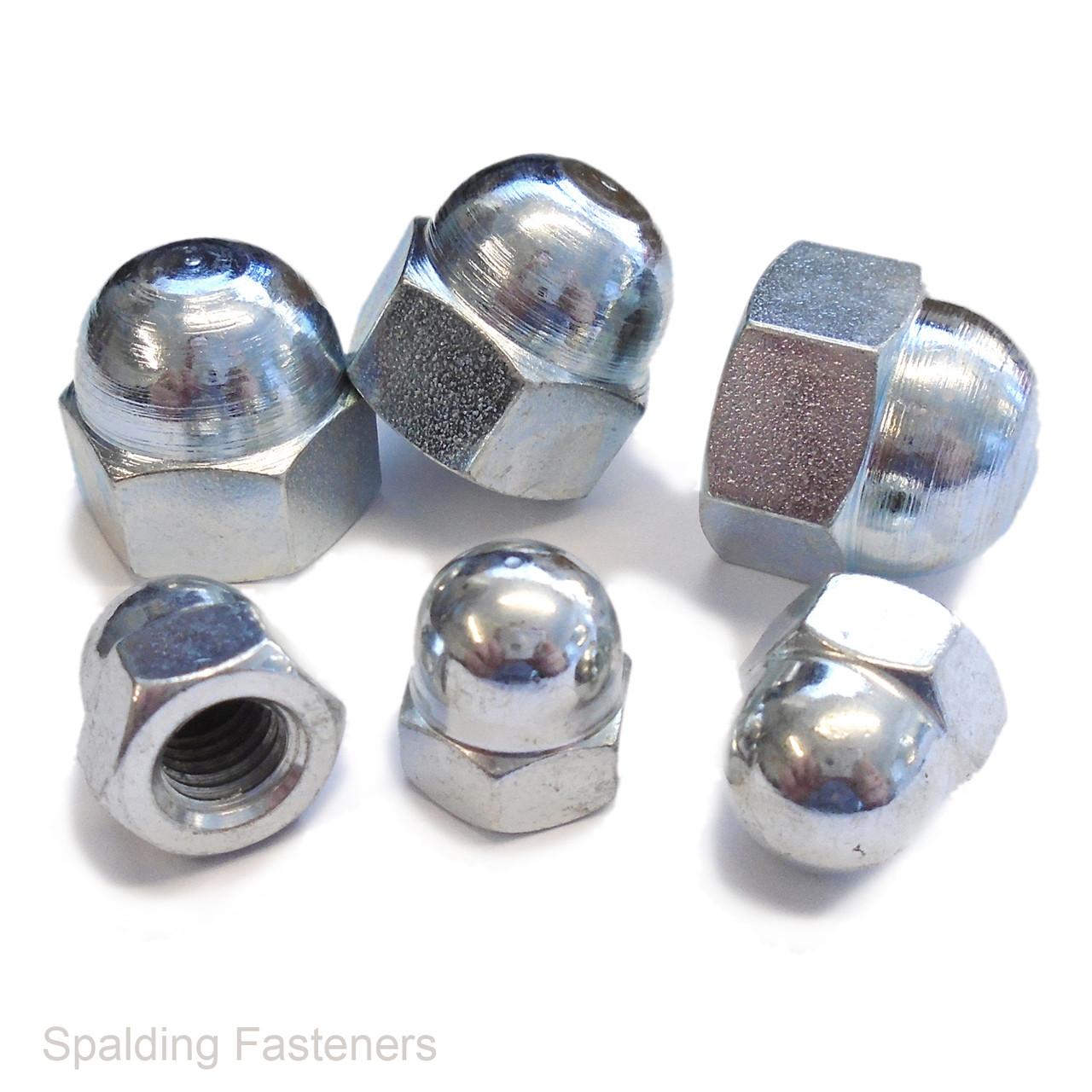 Metric Zinc Plated Dome Nuts