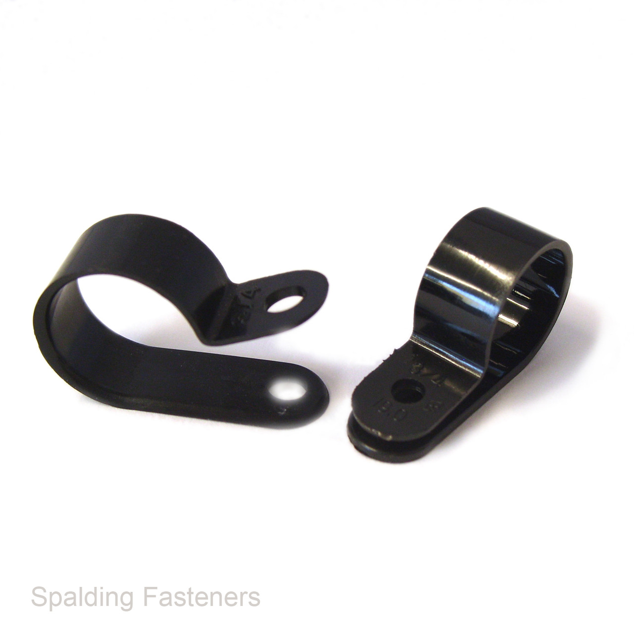 Metric / Imperial Black Nylon Mounting P Clips 1/8" (3.2mm) To 1" (25mm)